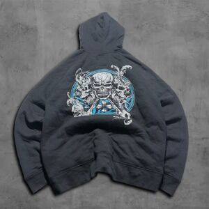 Y2K Oversized Sherpa Lined Route 66 Skater Y2k Hoodie